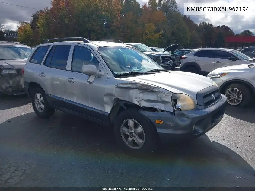 KM8SC73DX5U962194 2005 Hyundai Santa Fe Gls