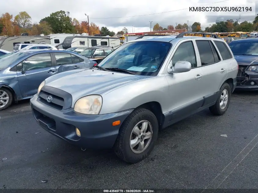 KM8SC73DX5U962194 2005 Hyundai Santa Fe Gls