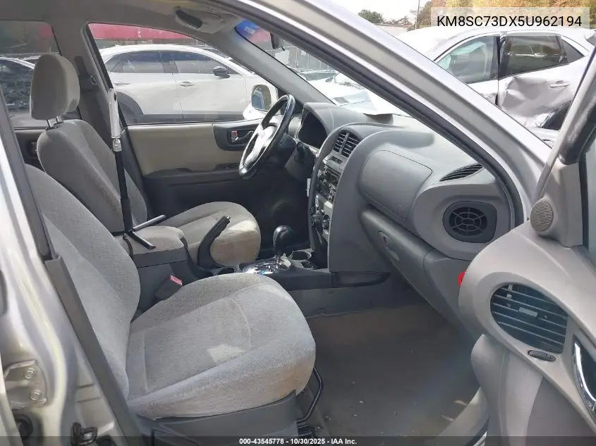 KM8SC73DX5U962194 2005 Hyundai Santa Fe Gls