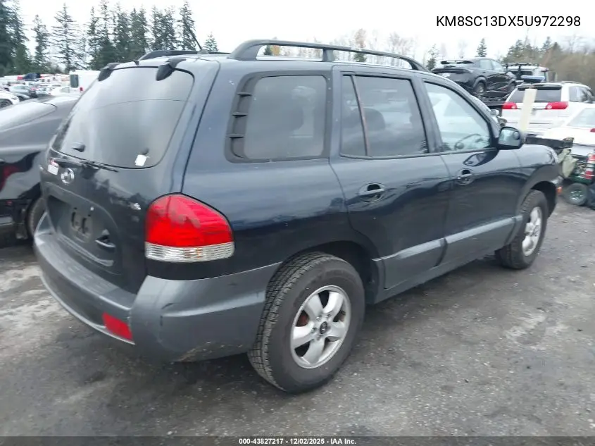 KM8SC13DX5U972298 2005 Hyundai Santa Fe Gls
