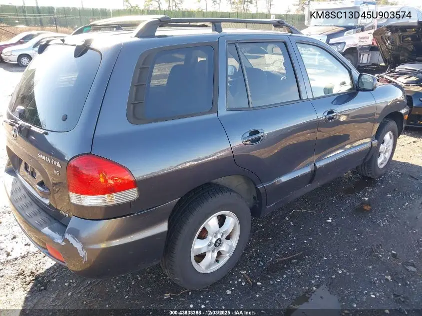 KM8SC13D45U903574 2005 Hyundai Santa Fe Gls