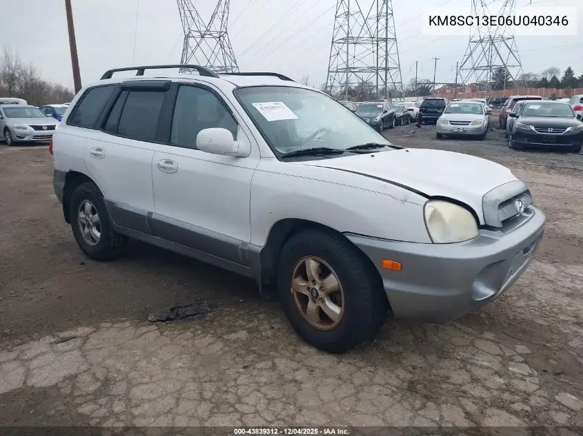 KM8SC13E06U040346 2006 Hyundai Santa Fe Gls/Limited