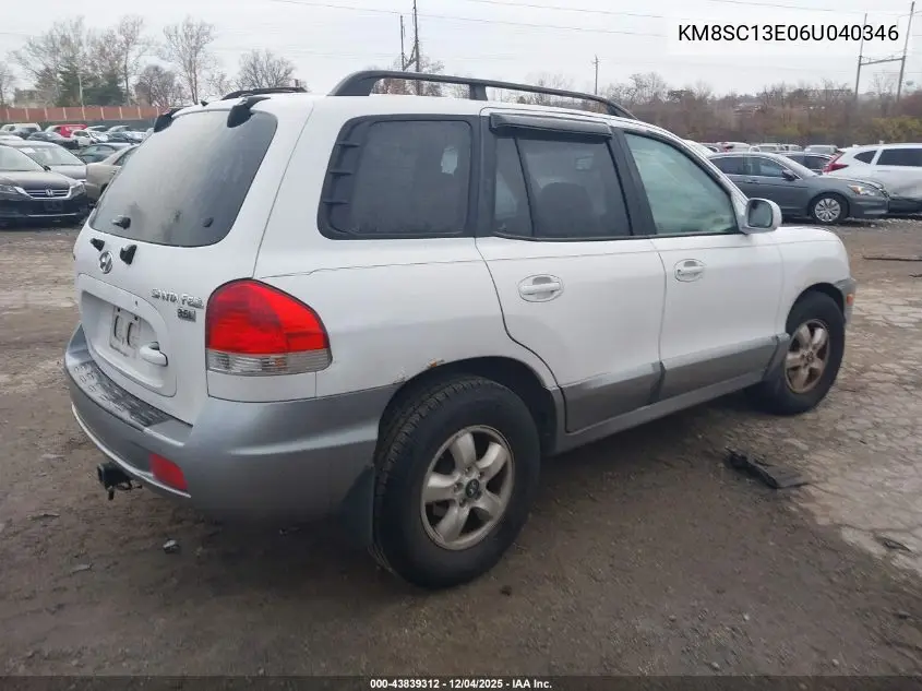 KM8SC13E06U040346 2006 Hyundai Santa Fe Gls/Limited