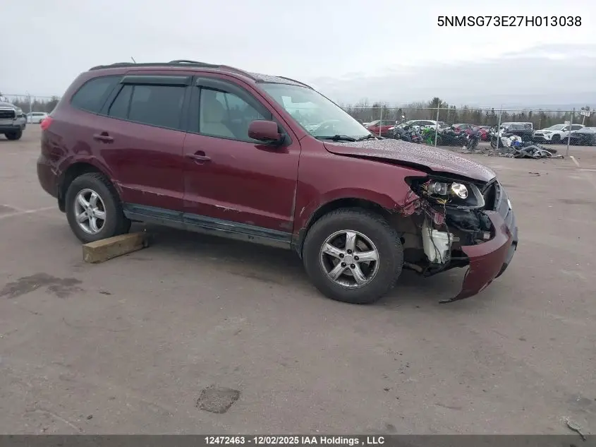 5NMSG73E27H013038 2007 Hyundai Santa Fe Gl