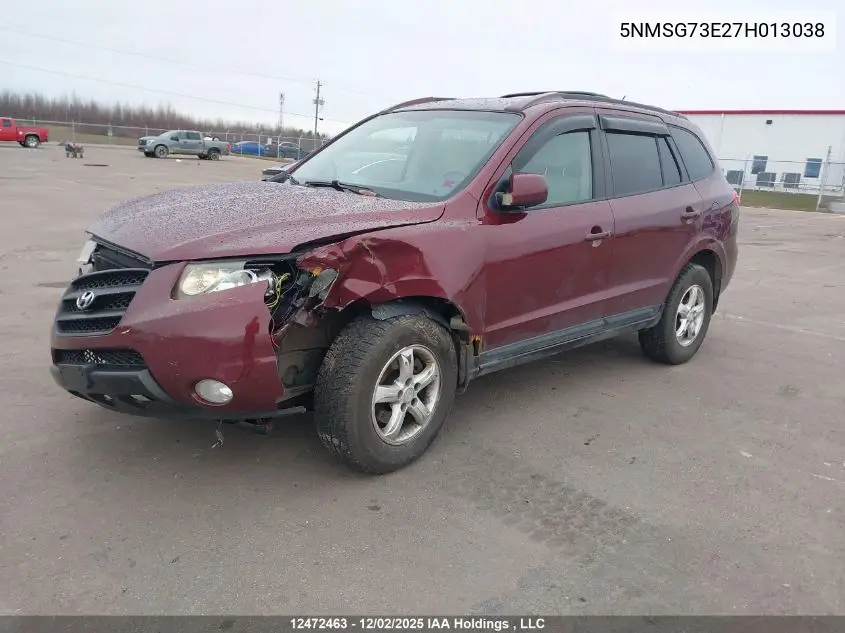 5NMSG73E27H013038 2007 Hyundai Santa Fe Gl