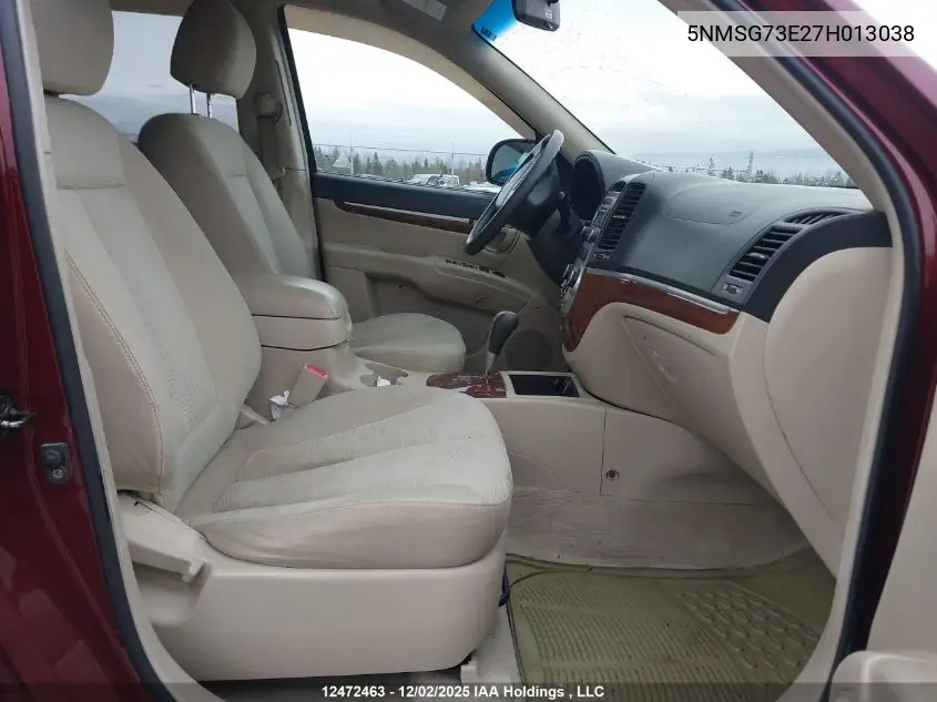 5NMSG73E27H013038 2007 Hyundai Santa Fe Gl