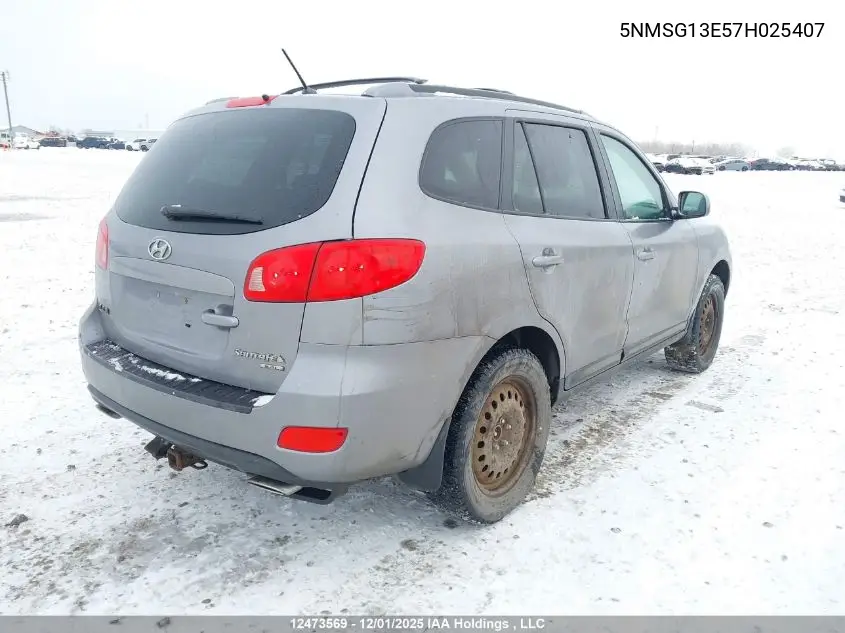 5NMSG13E57H025407 2007 Hyundai Santa Fe Gl