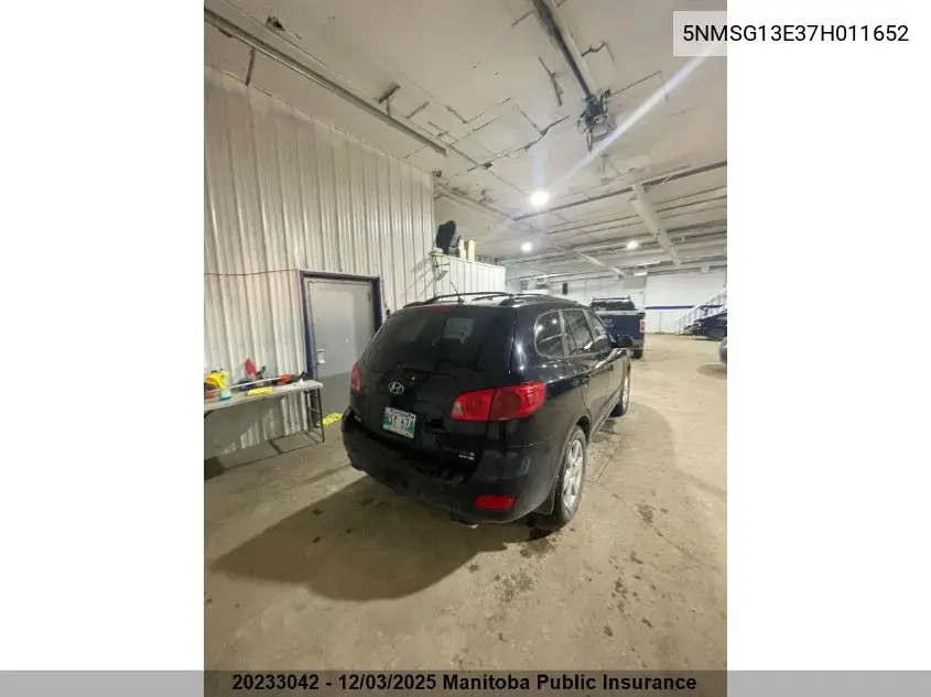 5NMSG13E37H011652 2007 Hyundai Santa Fe Gl