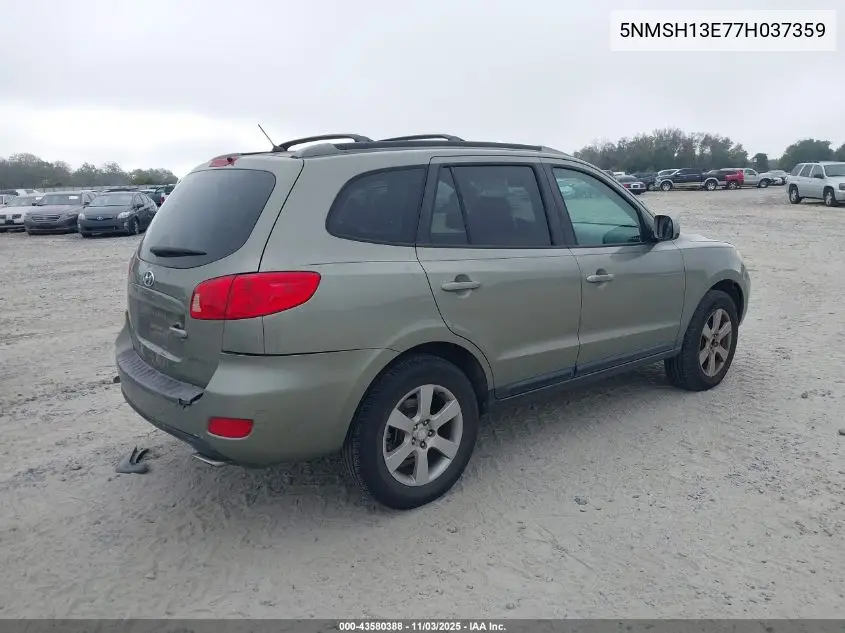 5NMSH13E77H037359 2007 Hyundai Santa Fe Limited/Se