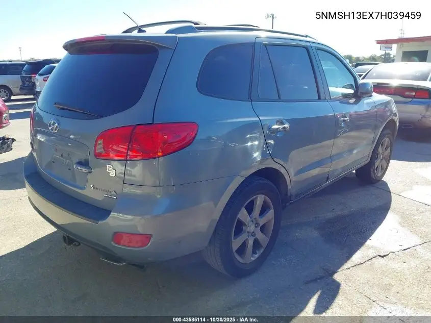 5NMSH13EX7H039459 2007 Hyundai Santa Fe Limited/Se