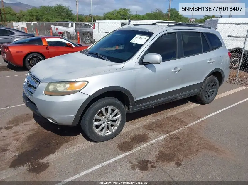 5NMSH13E77H018407 2007 Hyundai Santa Fe Limited/Se