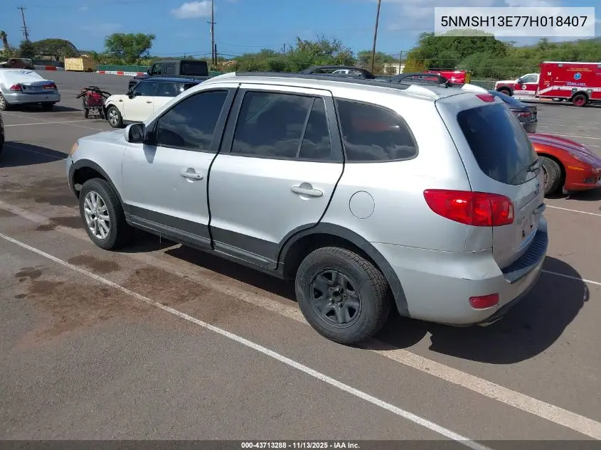 5NMSH13E77H018407 2007 Hyundai Santa Fe Limited/Se