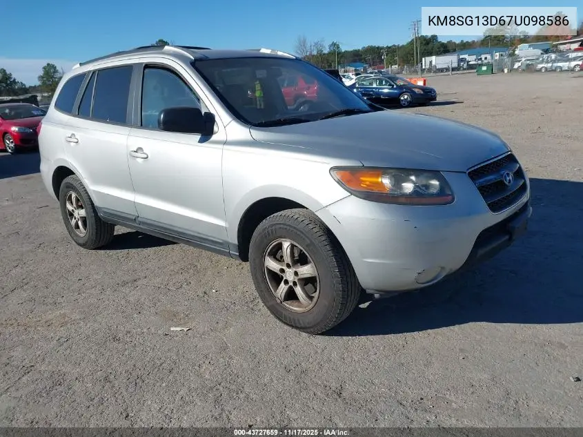 KM8SG13D67U098586 2007 Hyundai Santa Fe Gls