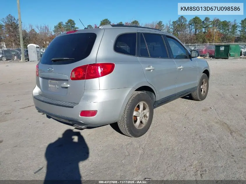 KM8SG13D67U098586 2007 Hyundai Santa Fe Gls