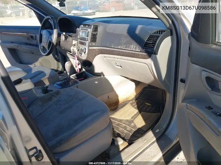 KM8SG13D67U098586 2007 Hyundai Santa Fe Gls