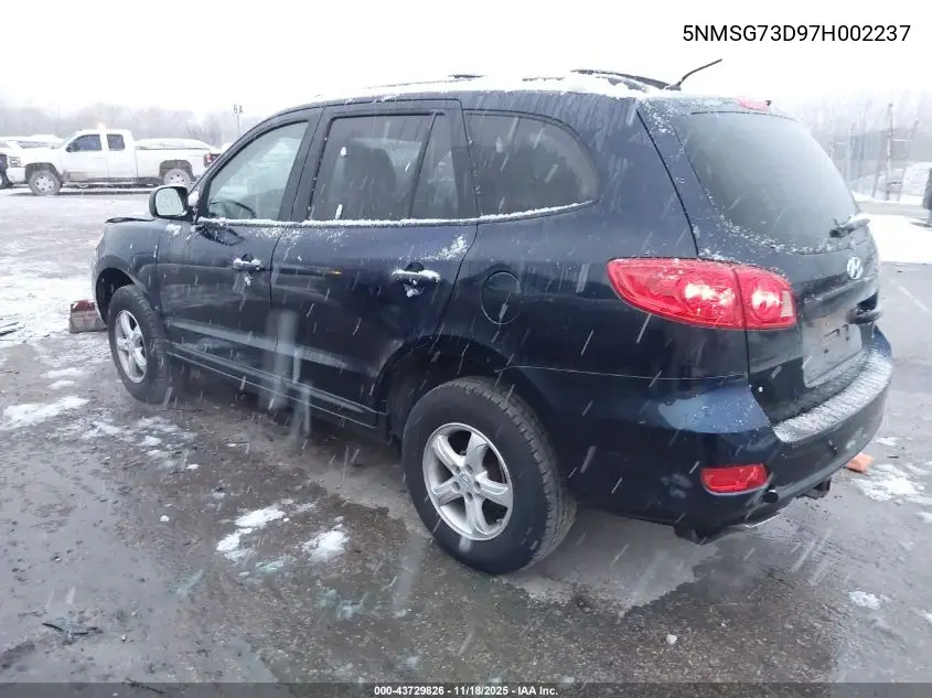 5NMSG73D97H002237 2007 Hyundai Santa Fe Gls