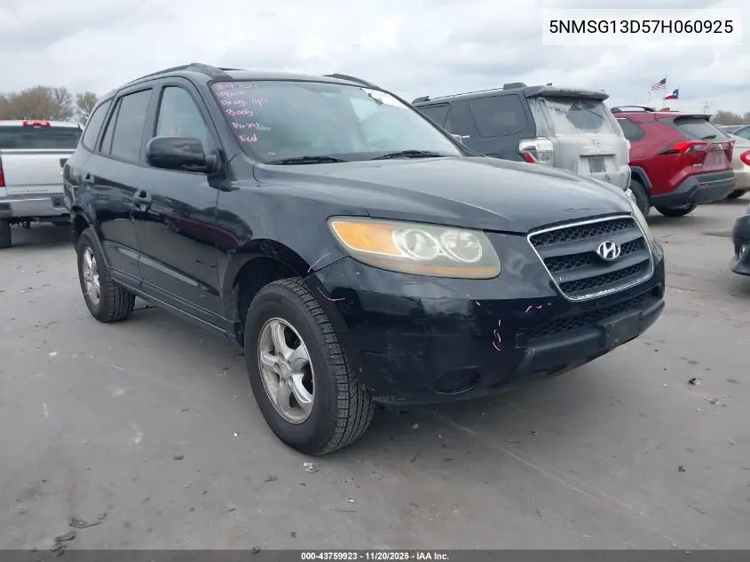 5NMSG13D57H060925 2007 Hyundai Santa Fe Gls