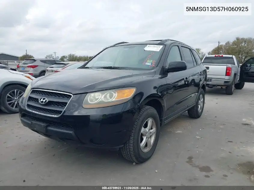 5NMSG13D57H060925 2007 Hyundai Santa Fe Gls