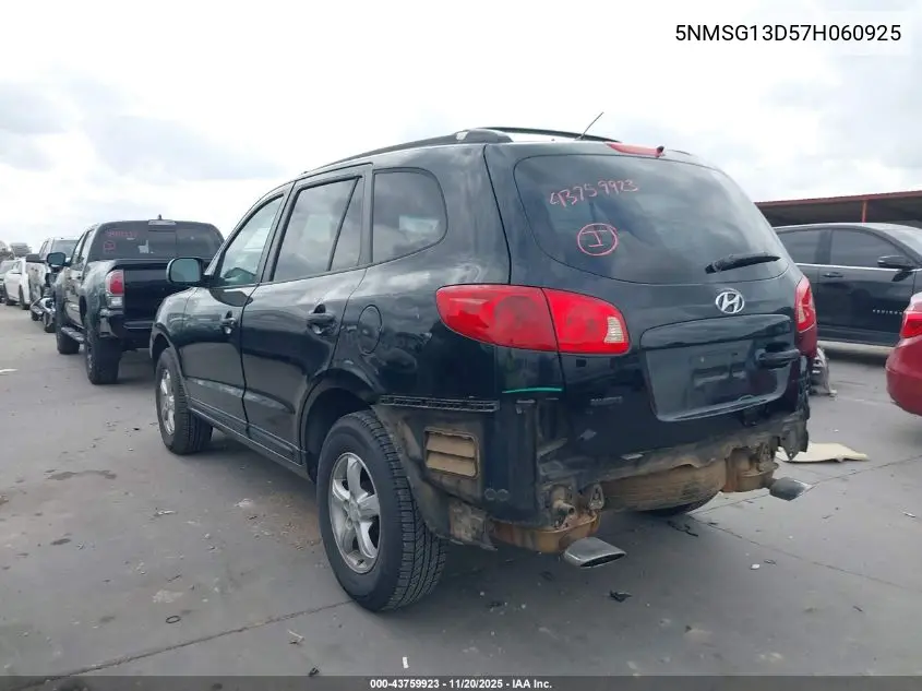 5NMSG13D57H060925 2007 Hyundai Santa Fe Gls
