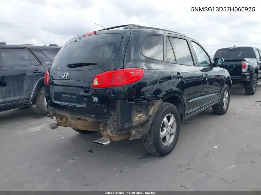 5NMSG13D57H060925 2007 Hyundai Santa Fe Gls