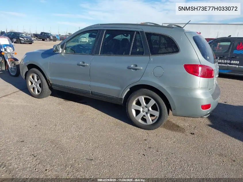 5NMSH73E77H033072 2007 Hyundai Santa Fe Limited/Se