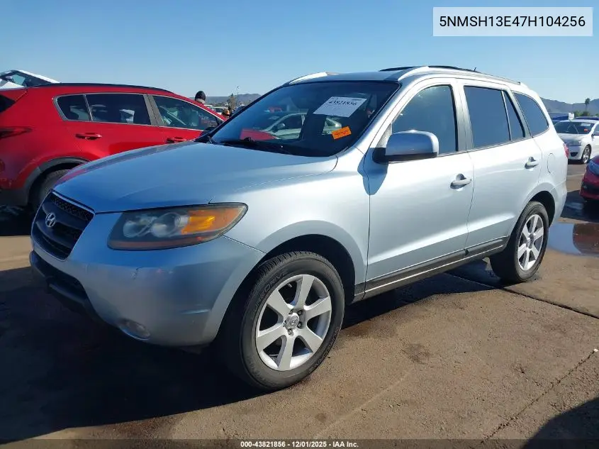5NMSH13E47H104256 2007 Hyundai Santa Fe Limited/Se