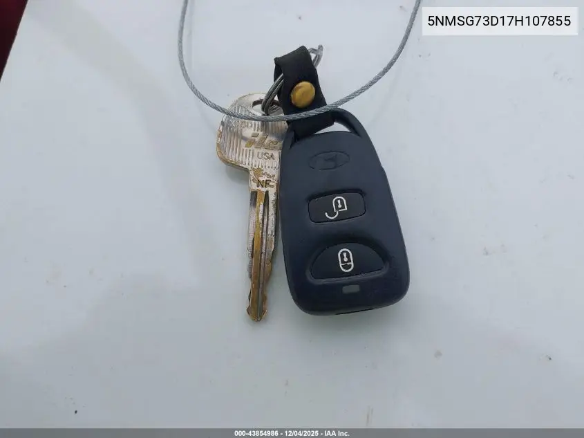 5NMSG73D17H107855 2007 Hyundai Santa Fe Gls