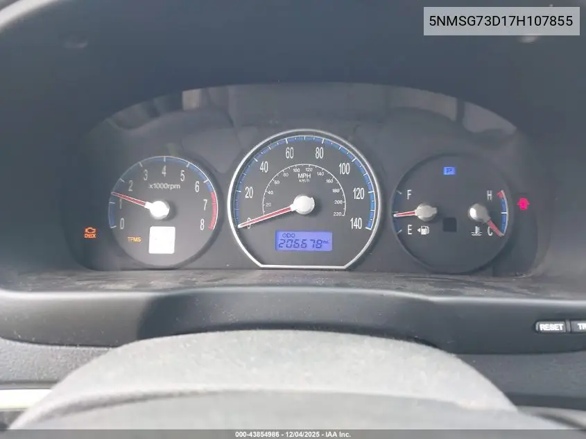 5NMSG73D17H107855 2007 Hyundai Santa Fe Gls