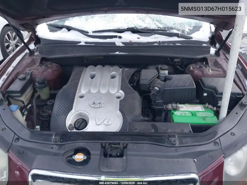 5NMSG13D67H015623 2007 Hyundai Santa Fe Gls