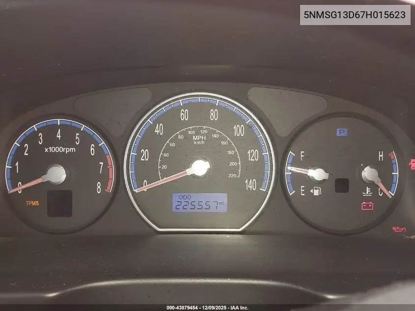 5NMSG13D67H015623 2007 Hyundai Santa Fe Gls
