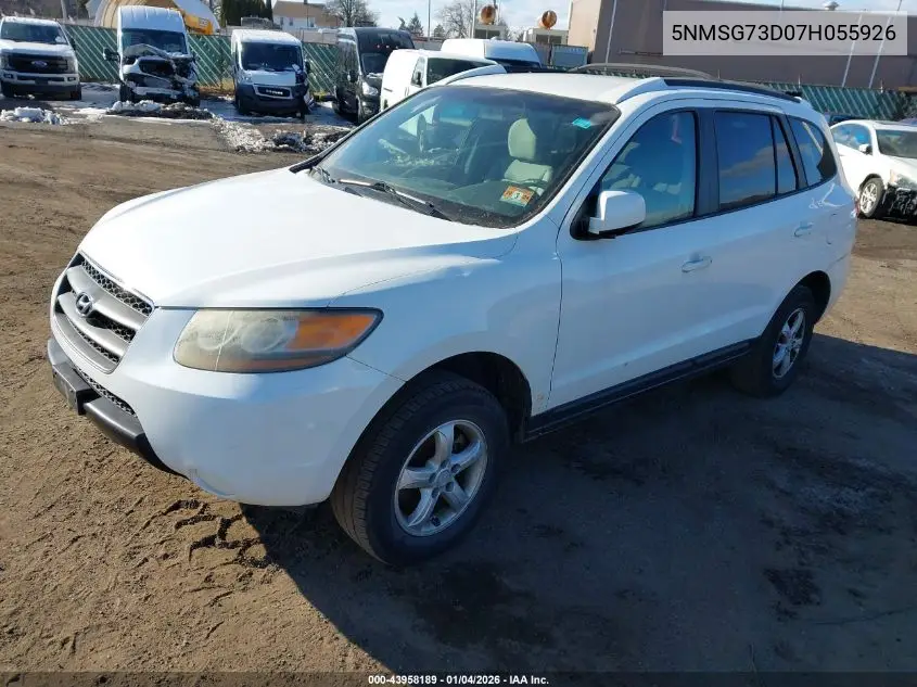 5NMSG73D07H055926 2007 Hyundai Santa Fe Gls
