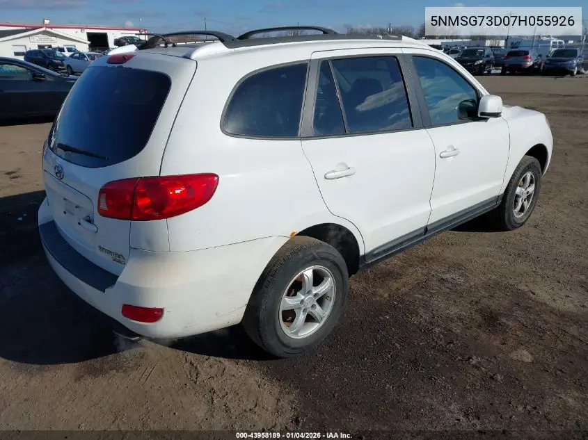 5NMSG73D07H055926 2007 Hyundai Santa Fe Gls