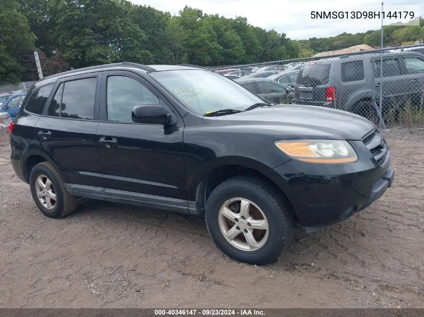 2008 Hyundai Santa Fe Gls VIN: 5NMSG13D98H144179 Lot: 40346147