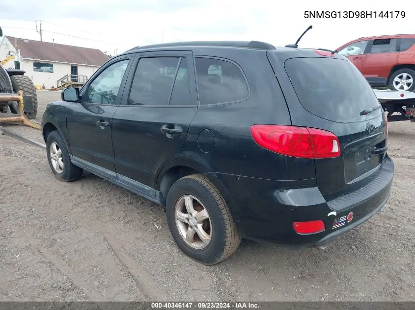 2008 Hyundai Santa Fe Gls VIN: 5NMSG13D98H144179 Lot: 40346147