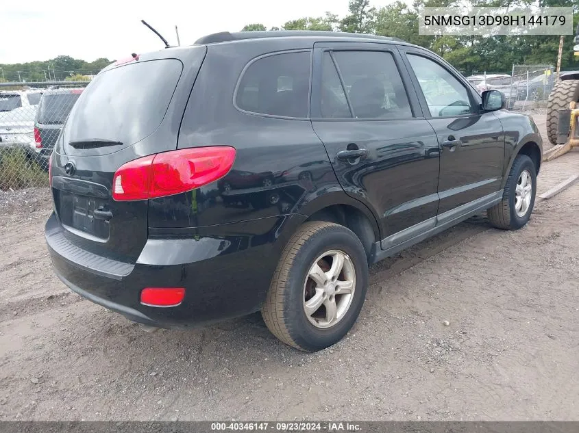 5NMSG13D98H144179 2008 Hyundai Santa Fe Gls