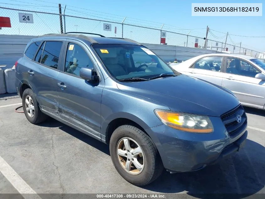 2008 Hyundai Santa Fe Gls VIN: 5NMSG13D68H182419 Lot: 40417308