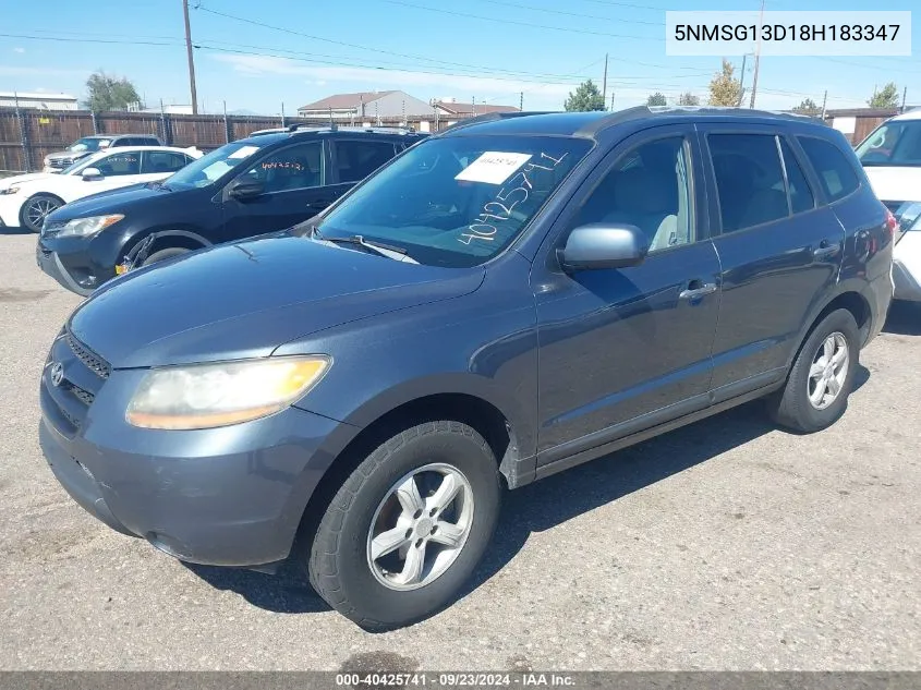 2008 Hyundai Santa Fe Gls VIN: 5NMSG13D18H183347 Lot: 40425741