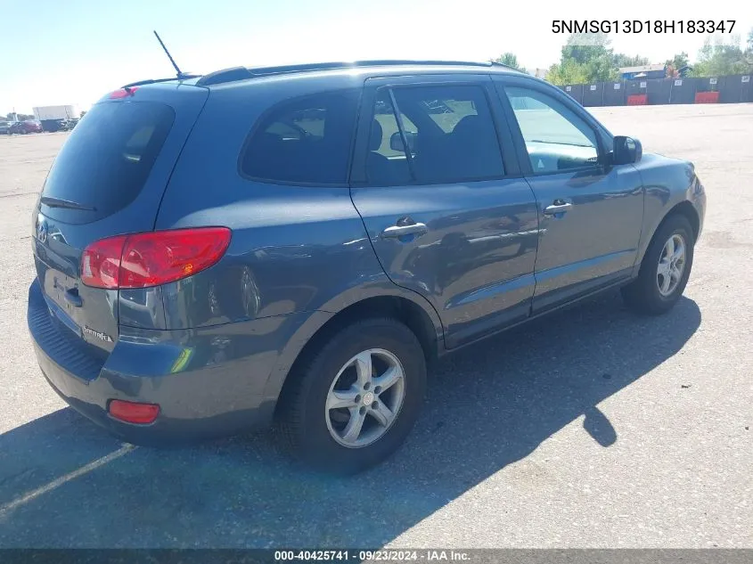 5NMSG13D18H183347 2008 Hyundai Santa Fe Gls