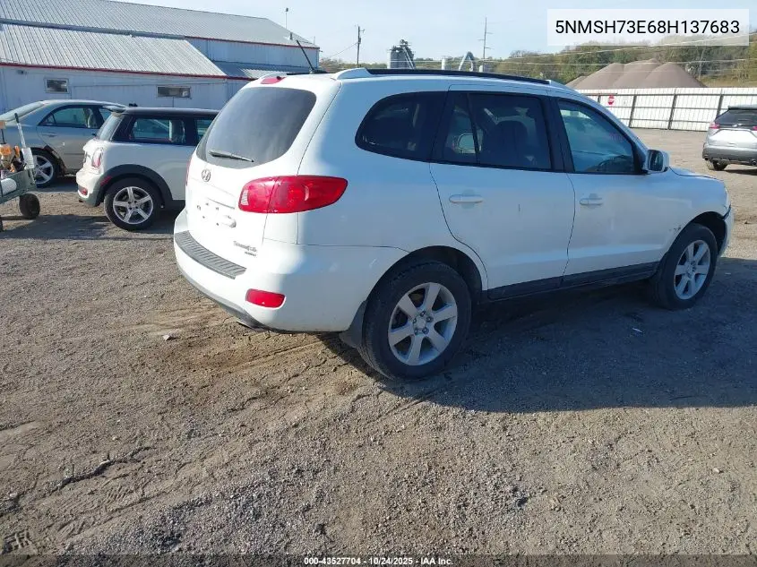 5NMSH73E68H137683 2008 Hyundai Santa Fe Limited/Se
