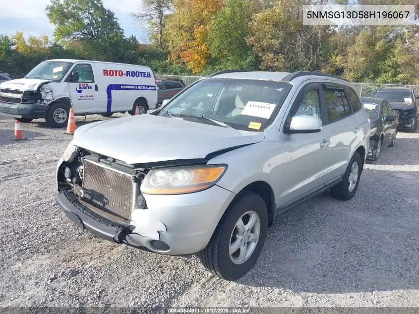 5NMSG13D58H196067 2008 Hyundai Santa Fe Gls
