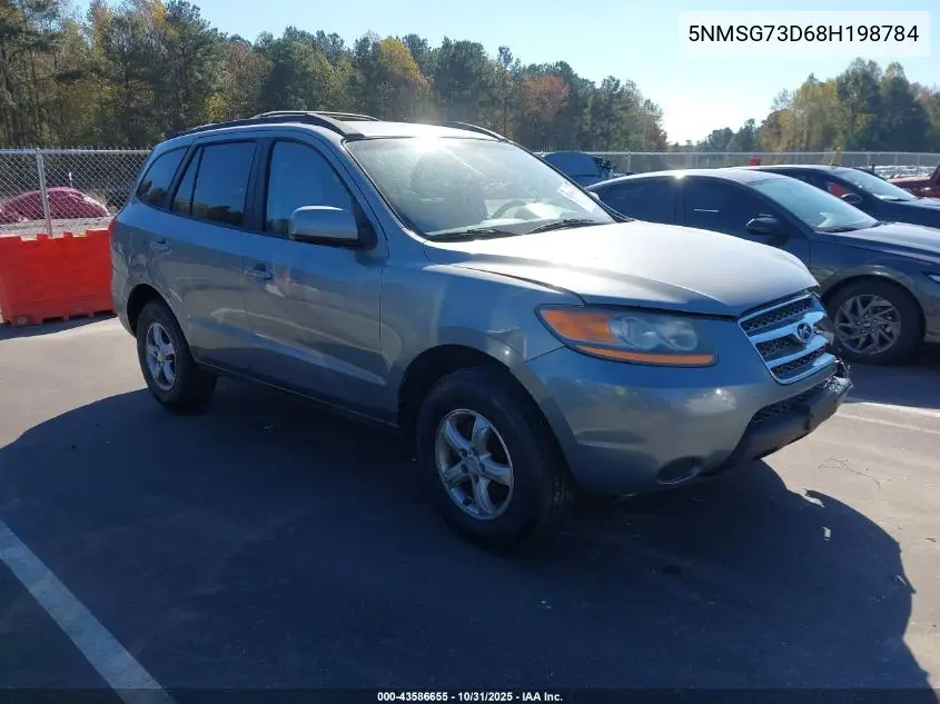 5NMSG73D68H198784 2008 Hyundai Santa Fe Gls