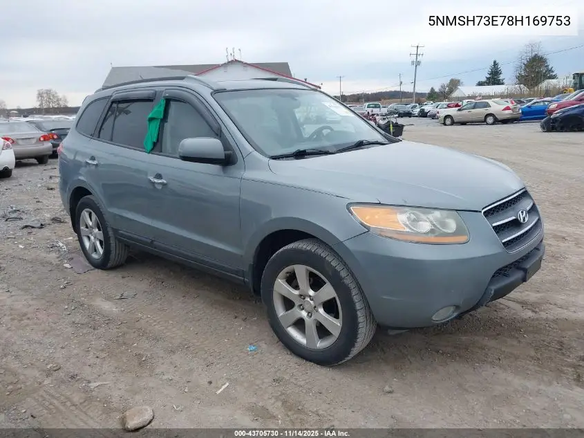 5NMSH73E78H169753 2008 Hyundai Santa Fe Limited/Se