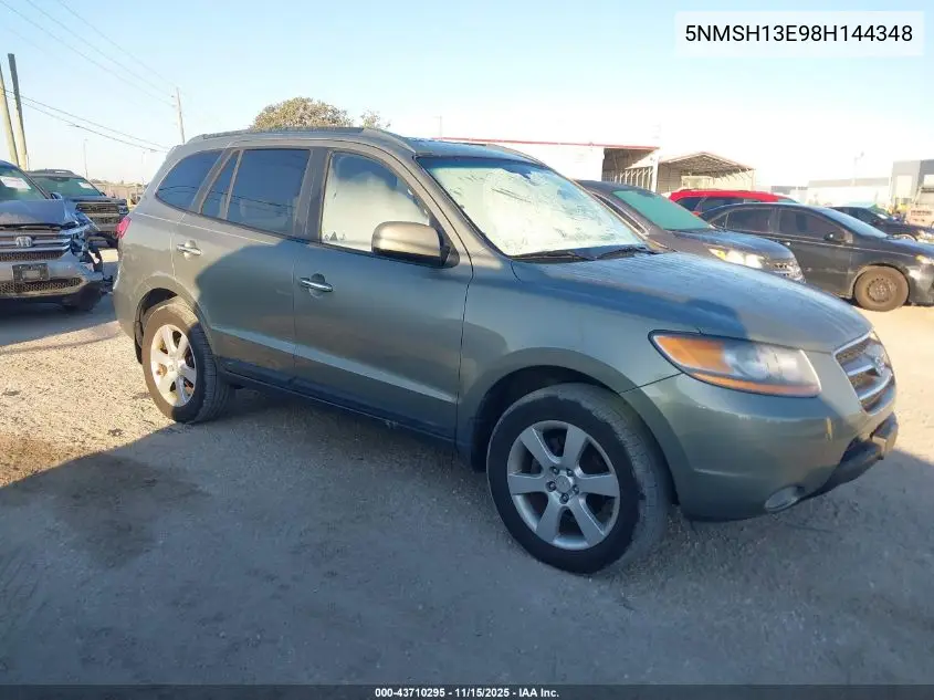5NMSH13E98H144348 2008 Hyundai Santa Fe Limited/Se