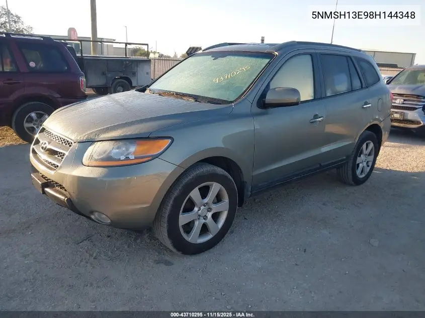 5NMSH13E98H144348 2008 Hyundai Santa Fe Limited/Se
