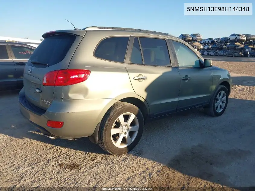 5NMSH13E98H144348 2008 Hyundai Santa Fe Limited/Se