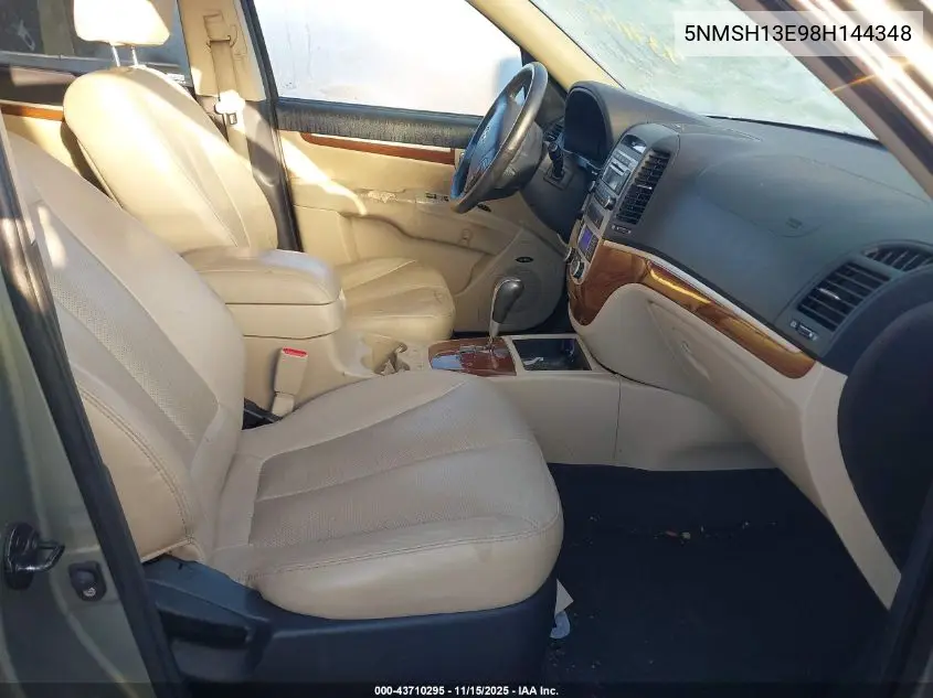 5NMSH13E98H144348 2008 Hyundai Santa Fe Limited/Se