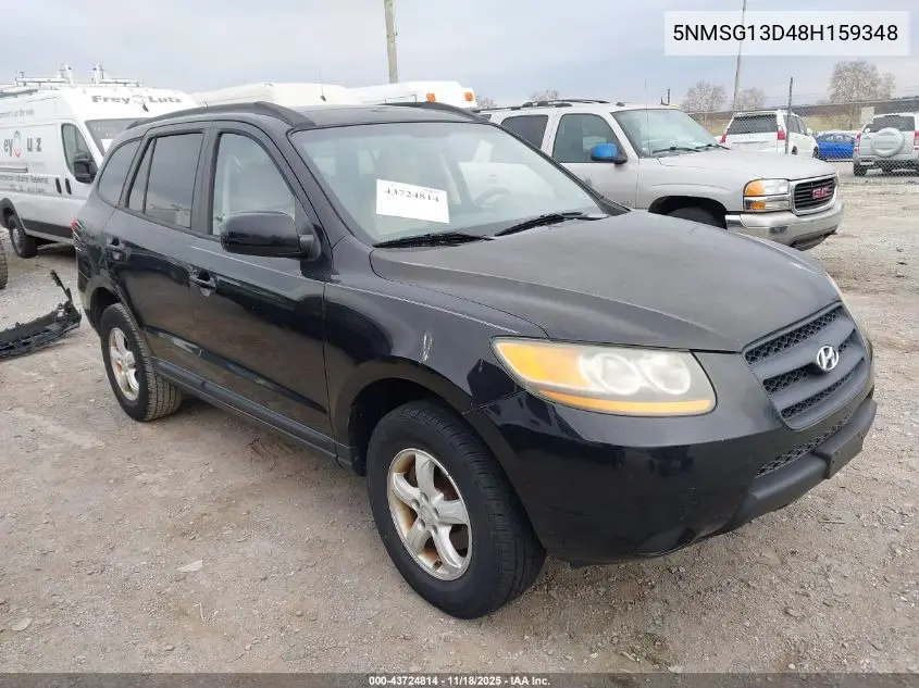 5NMSG13D48H159348 2008 Hyundai Santa Fe Gls