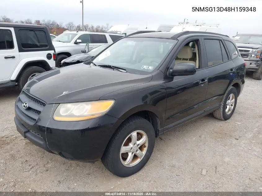 5NMSG13D48H159348 2008 Hyundai Santa Fe Gls