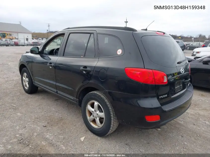 5NMSG13D48H159348 2008 Hyundai Santa Fe Gls