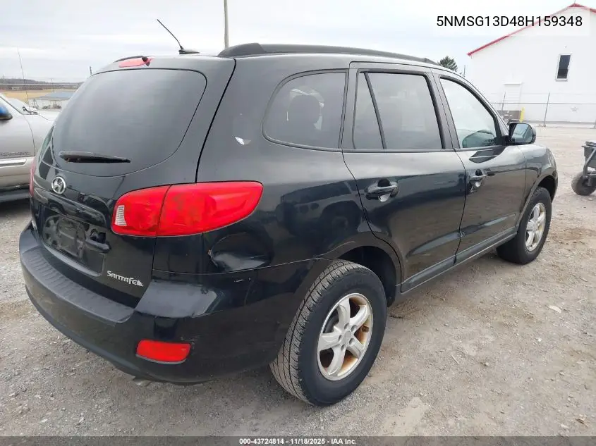5NMSG13D48H159348 2008 Hyundai Santa Fe Gls